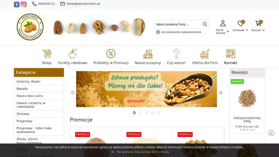 Sklep internetowy z bakaliami - Twardy Orzech