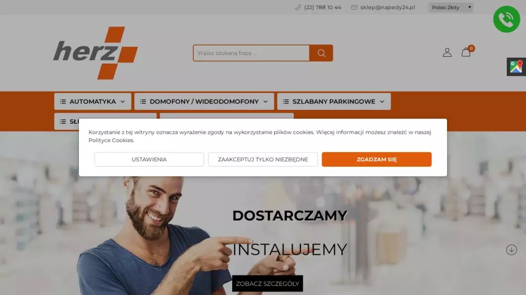 Sklep z automatyką i systemami zabezpieczeń HERZ