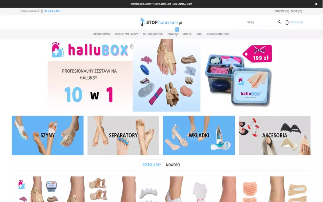 StopHaluksom - aparaty na haluksy